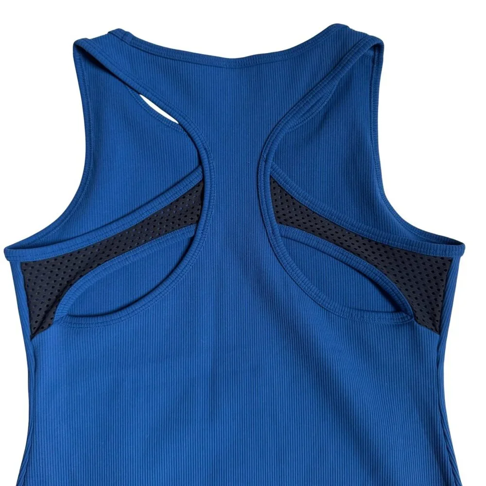 Zella Girls’ Blue Ribbed Racerback Athletic Tank Top - Size Large (10/12)